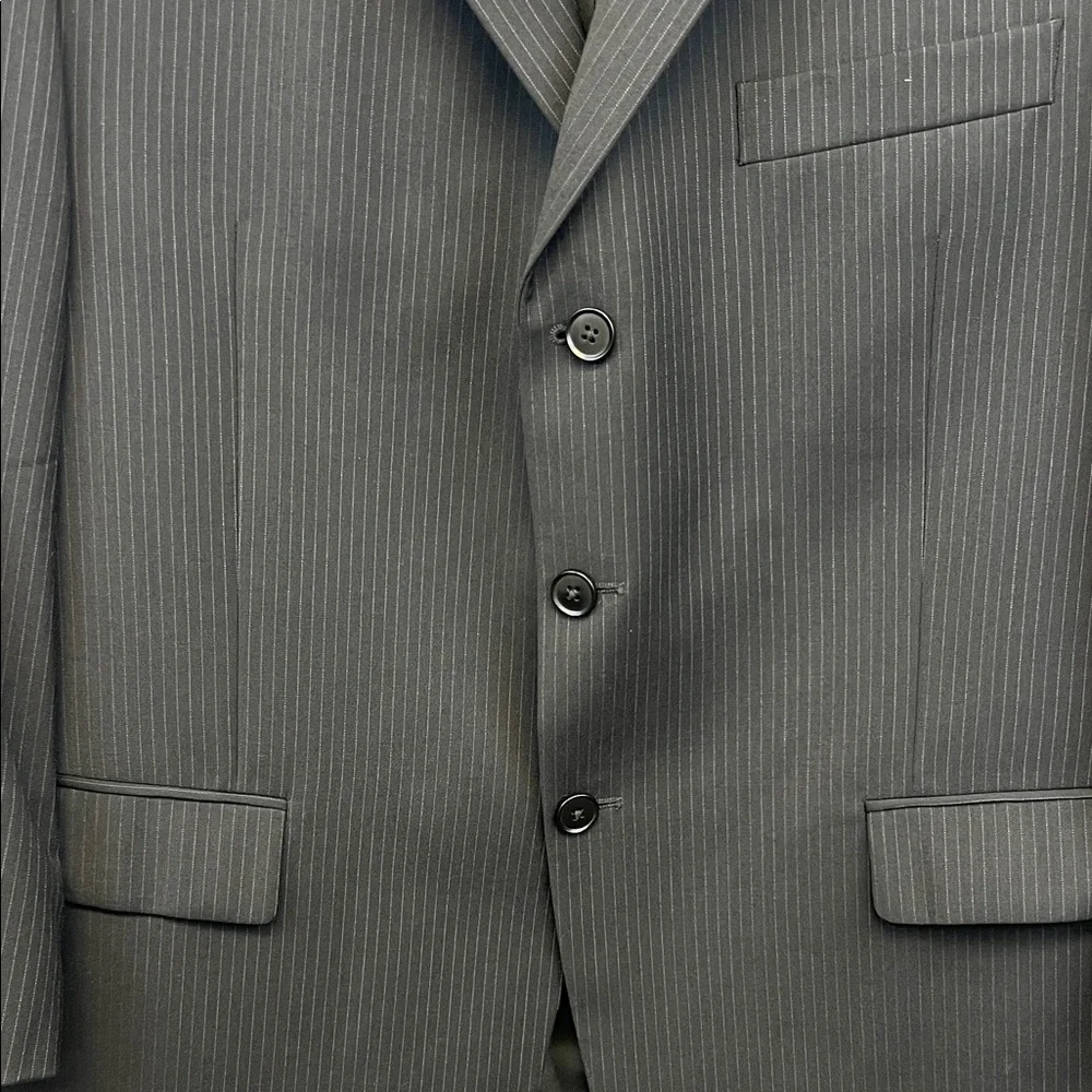 Axcess Men's Black Pinstripe 3 Button Suit Coat /Jacket Size Size 44S